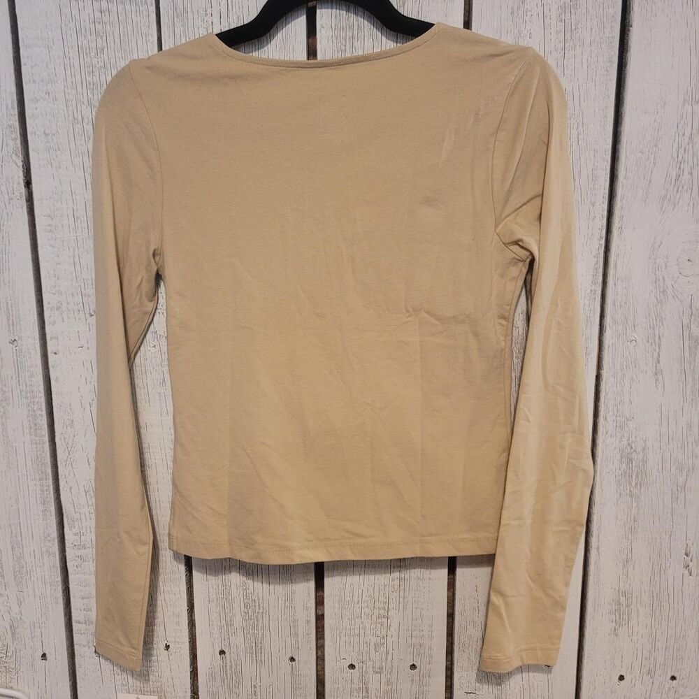 Women's Tan and Cream Shirt - Picture 2 of 4